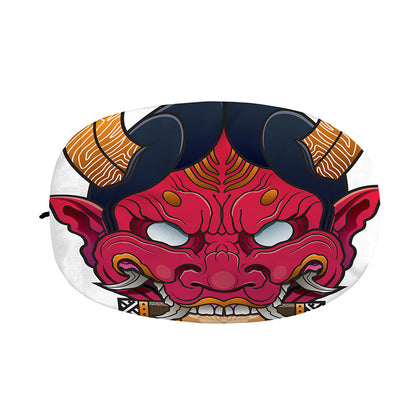 Japanese Demon Mask Print Car Side Mirror Covers