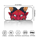 Japanese Demon Mask Print Car Windshield Sun Shade