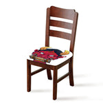 Japanese Demon Mask Print Chair Cushion Cover