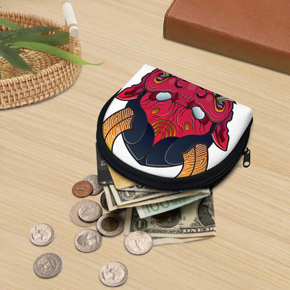 Japanese Demon Mask Print Coin Purse