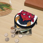 Japanese Demon Mask Print Coin Purse