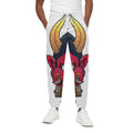 Japanese Demon Mask Print Cotton Sweatpants