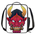 Japanese Demon Mask Print Crossbody Lunch Bag