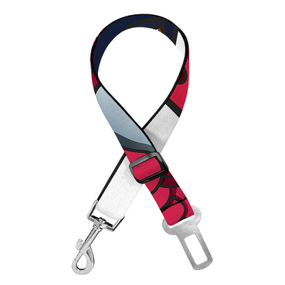 Japanese Demon Mask Print Dog Seat Belt