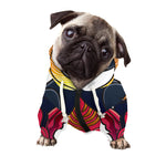 Japanese Demon Mask Print Dog Zip Up Hoodie