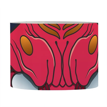Japanese Demon Mask Print Drum Lamp Shade