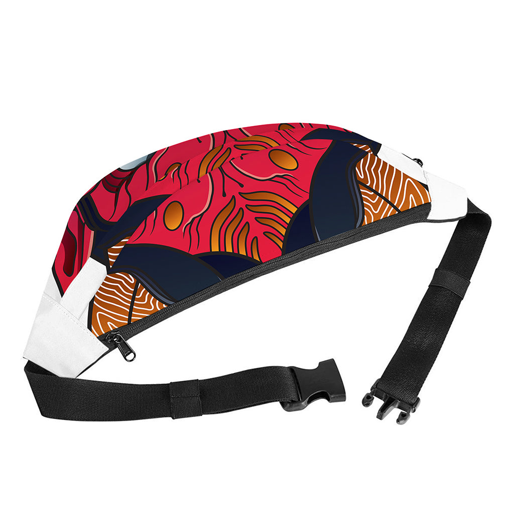 Japanese Demon Mask Print Fanny Pack