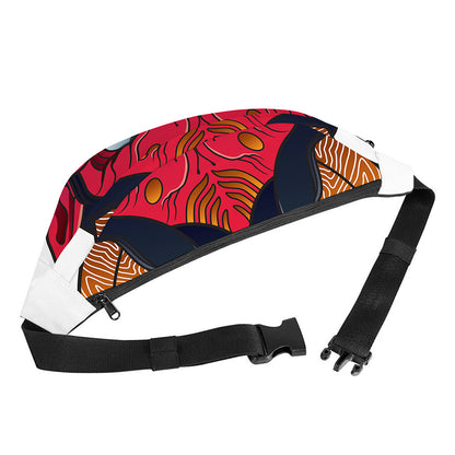 Japanese Demon Mask Print Fanny Pack