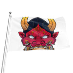 Japanese Demon Mask Print Flag
