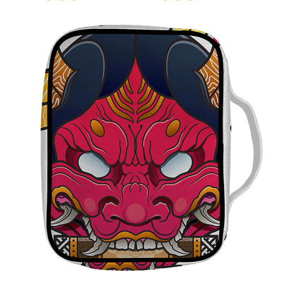 Japanese Demon Mask Print Front Pocket Bible Bag