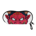 Japanese Demon Mask Print Glasses Case