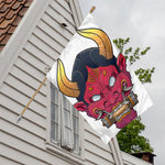 Japanese Demon Mask Print House Flag