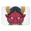 Japanese Demon Mask Print Indoor Door Mat