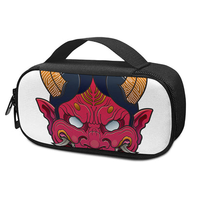 Japanese Demon Mask Print Insulin Cooler Travel Case