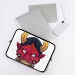 Japanese Demon Mask Print Laptop Sleeve