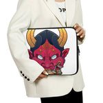 Japanese Demon Mask Print Laptop Sleeve