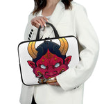 Japanese Demon Mask Print Laptop Sleeve With Handle