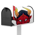 Japanese Demon Mask Print Mailbox Cover