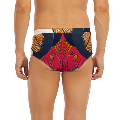 Japanese Demon Mask Print Men's Briefs