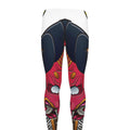 Japanese Demon Mask Print Men's Leggings