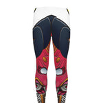 Japanese Demon Mask Print Men's leggings