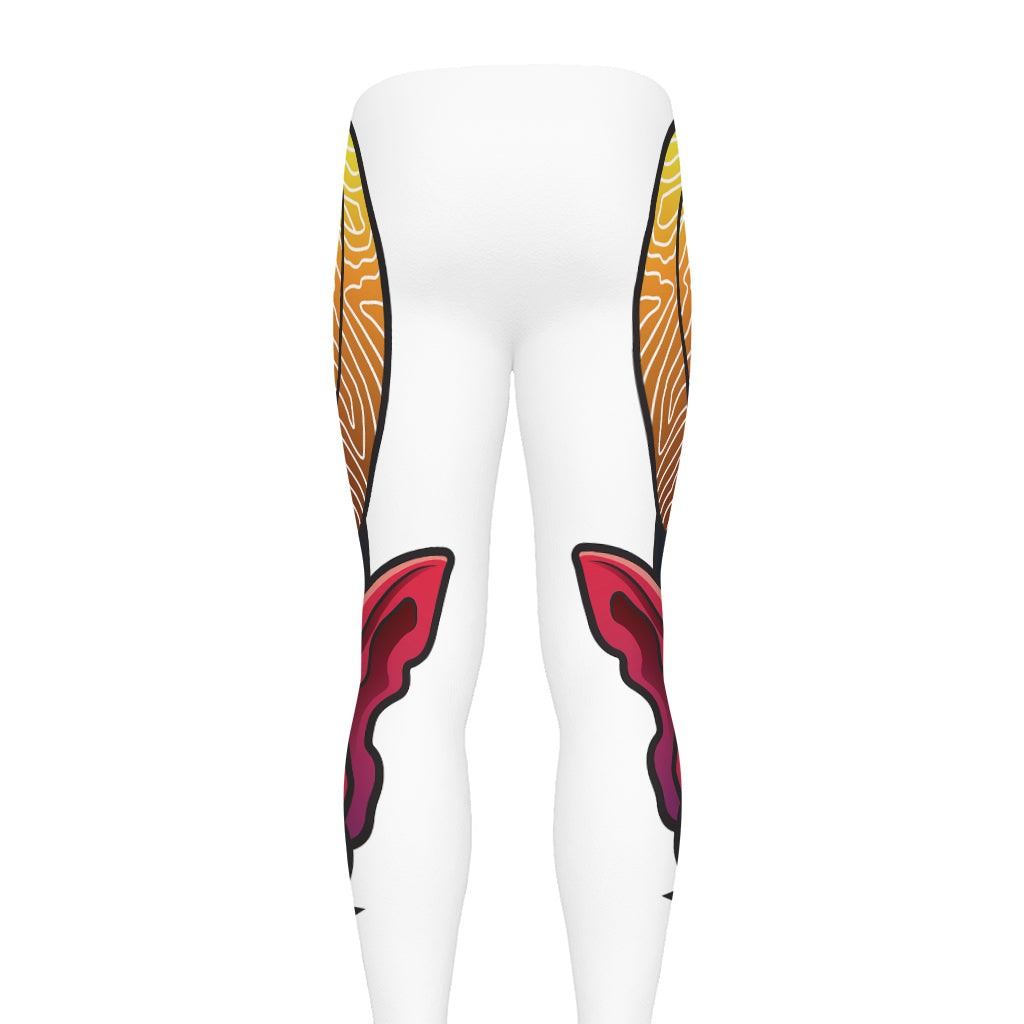 Japanese Demon Mask Print Men's leggings