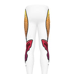 Japanese Demon Mask Print Men's leggings