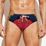 Japanese Demon Mask Print Men's Swim Briefs