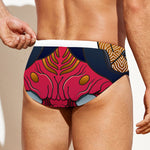 Japanese Demon Mask Print Men's Swim Briefs