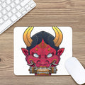 Japanese Demon Mask Print Mouse Pad