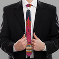 Japanese Demon Mask Print Necktie