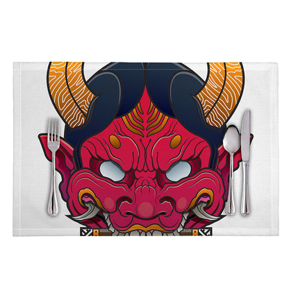 Japanese Demon Mask Print Placemat