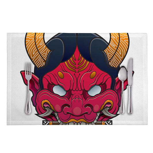 Japanese Demon Mask Print Placemat