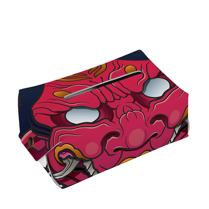 Japanese Demon Mask Print Rectangle Tissue Box Cover