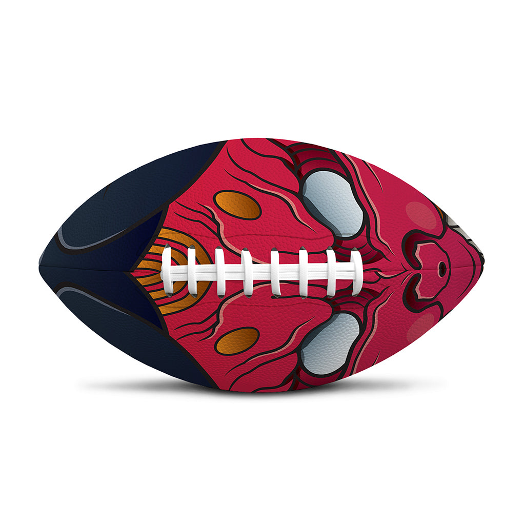 Japanese Demon Mask Print Rugby Ball