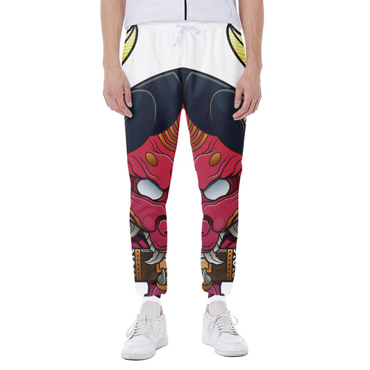 Japanese Demon Mask Print Scuba Joggers