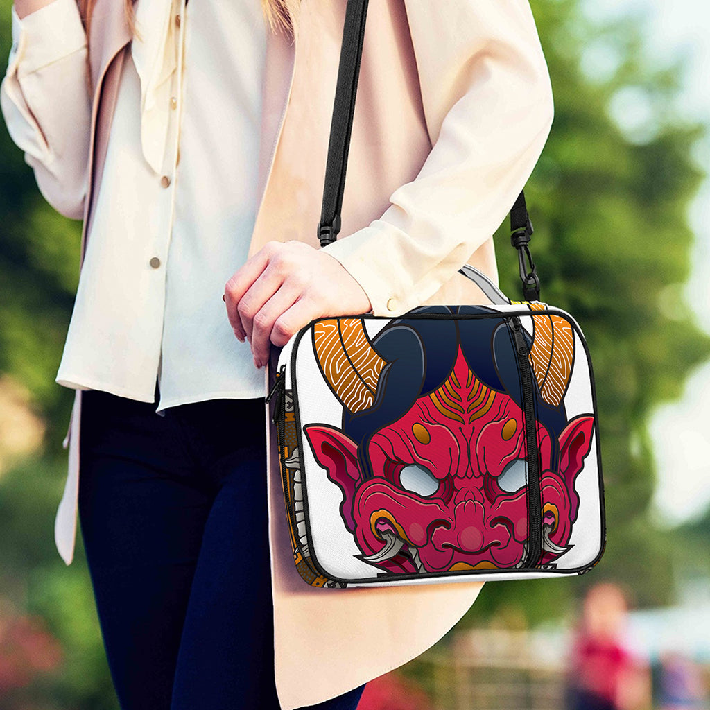 Japanese Demon Mask Print Shoulder Strap Bible Bag