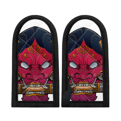 Japanese Demon Mask Print Skillet Handle Cover