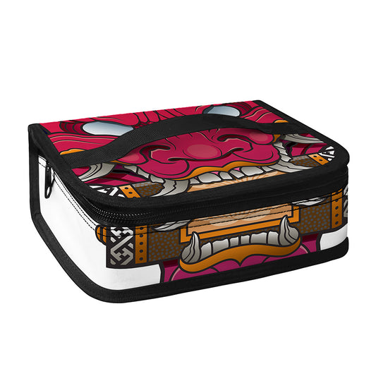 Japanese Demon Mask Print Small Lunch Bag