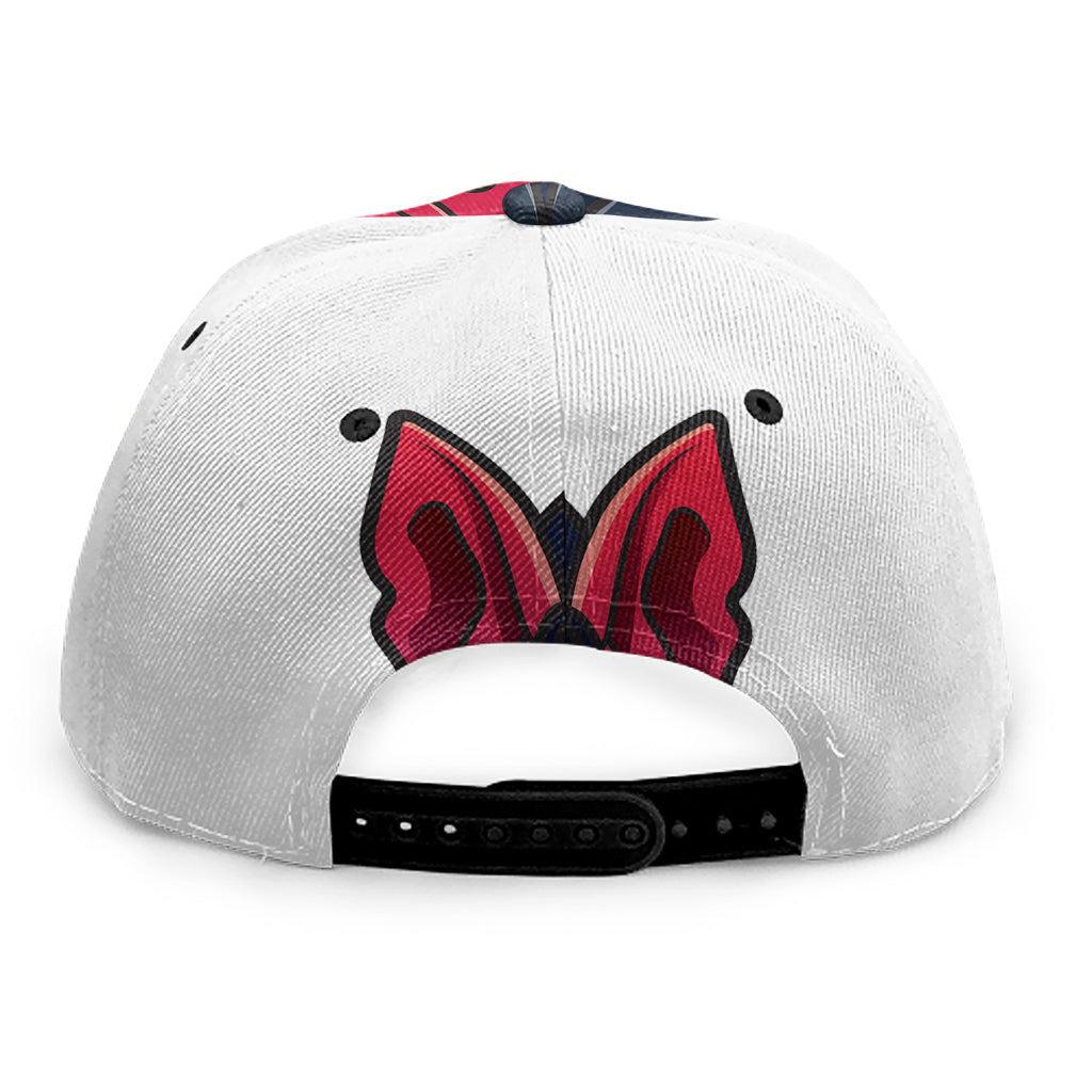 Japanese Demon Mask Print Snapback Cap