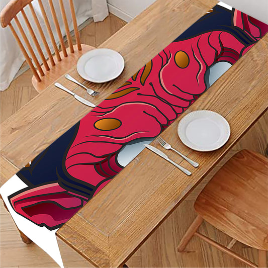 Japanese Demon Mask Print Table Runner
