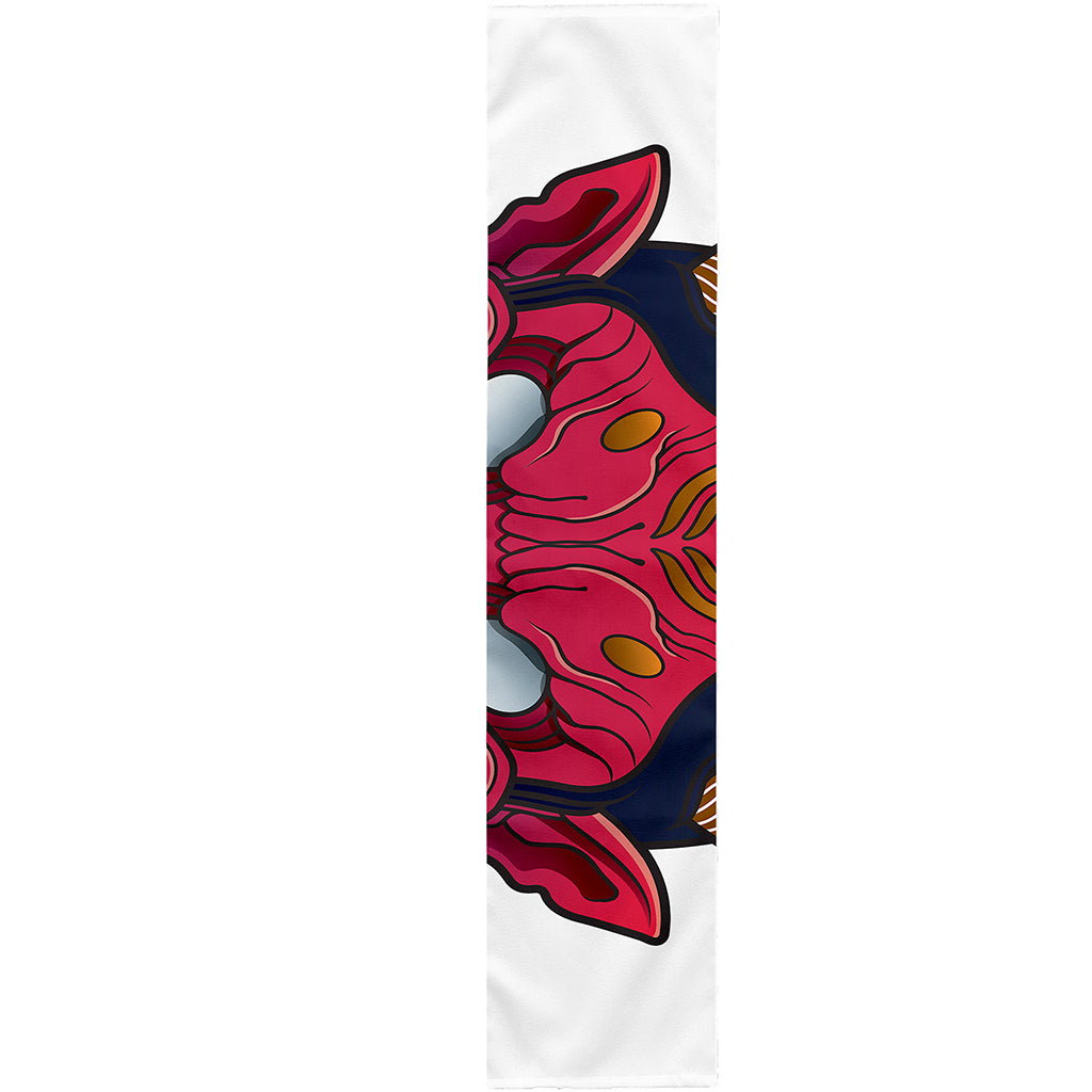 Japanese Demon Mask Print Table Runner