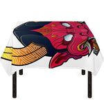 Japanese Demon Mask Print Tablecloth