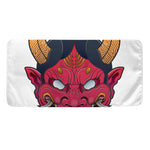 Japanese Demon Mask Print Towel