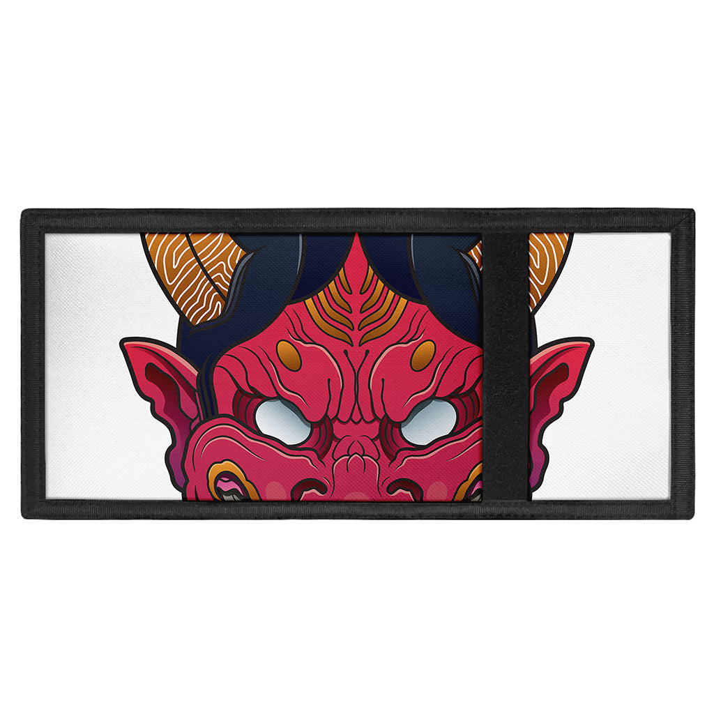 Japanese Demon Mask Print Trifold Wallet