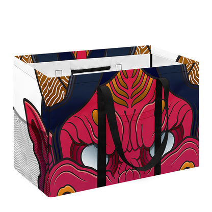 Japanese Demon Mask Print Utility Tote Bag