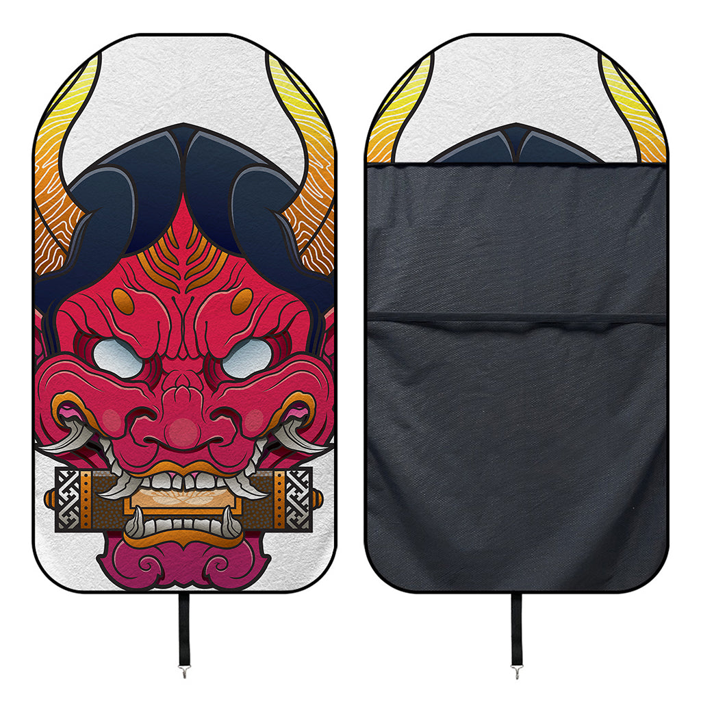 Japanese Demon Mask Print Waterproof Car Seat Cover