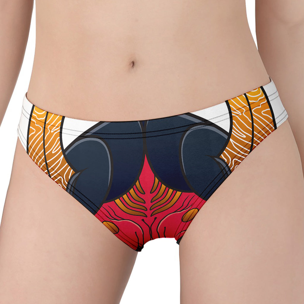 Japanese Demon Mask Print Women's Panties