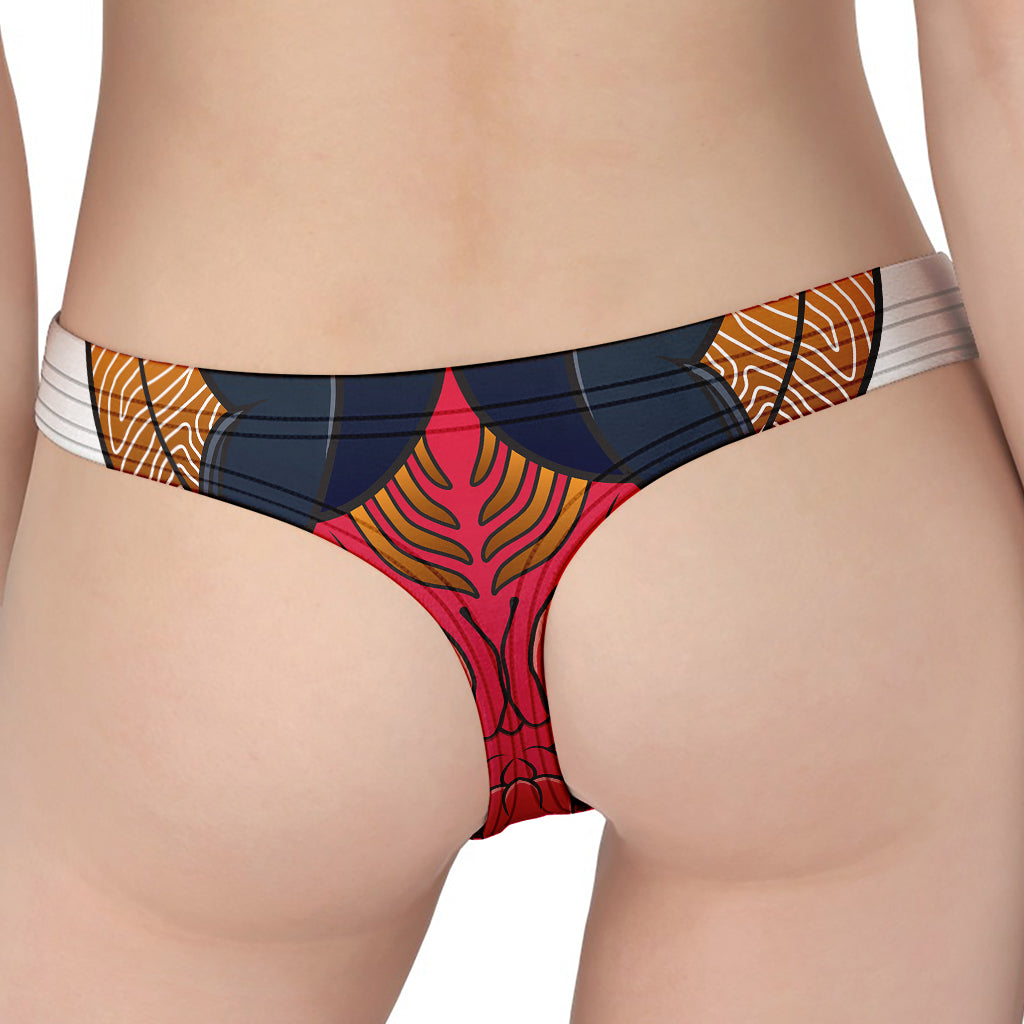 Japanese Demon Mask Print Women's Thong