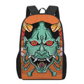 Japanese Demon Print 17 Inch Backpack